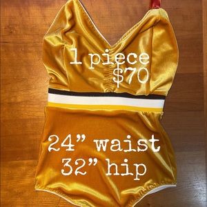 HANDMADE VELVET 1 PIECE SUNSUIT